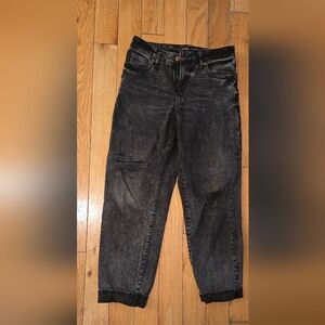 Women Boyfriend Black Jeans